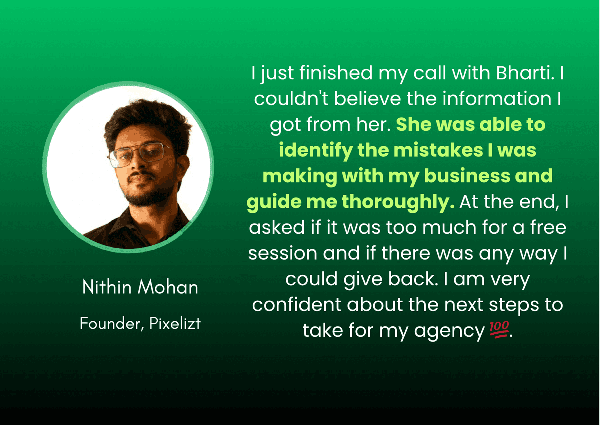 Nithin testimonial